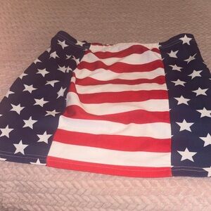 SHEIN Red, White, and Blue Mini Skirt